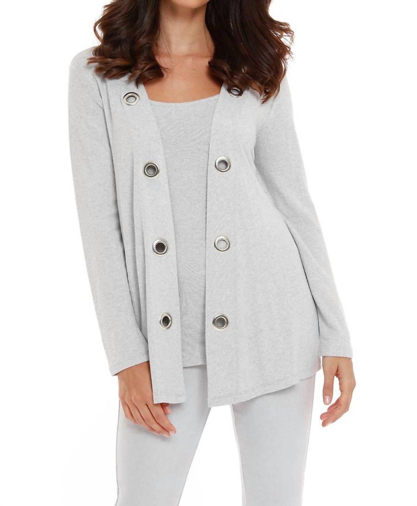 French Kyss - Juliana Kashmira Open Grommet Cardigan