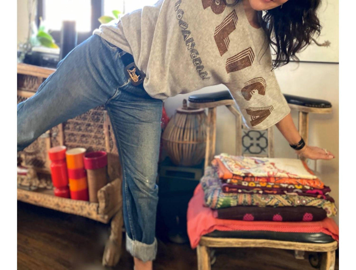 Replica Los Angeles - Replica Logo Oversized Boyfriend Tee Sweater