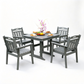 HDPE Outdoor Patio Dining Set with Table and 4 Chairs