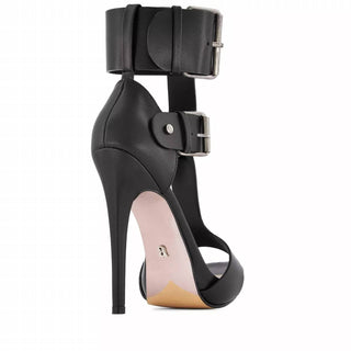 Andrea - Sandália de salto alto feminina premium com fivela dupla
