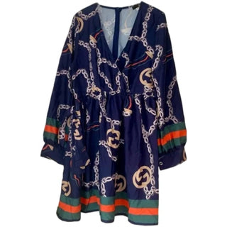 Gaje - Women’s Chain Print Stylish Dress