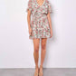 Apricot - Watercolor Floral Chiffon Dress