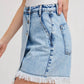 Bluivy - DENIM FRAYED-TRIM SKORT