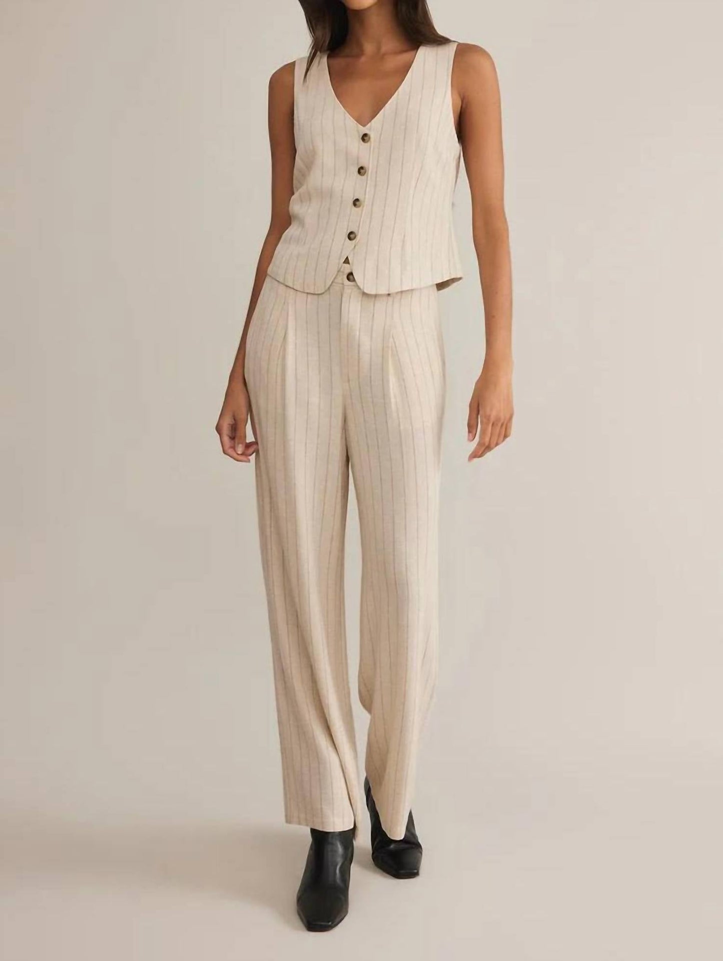 Z Supply - Belfort Pinstripe Linen Vest