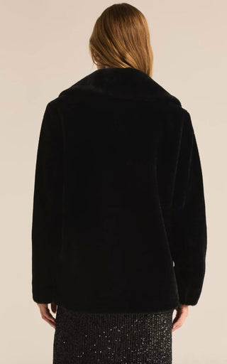 Z Supply - Casaco de pele sintética trespassado Gem