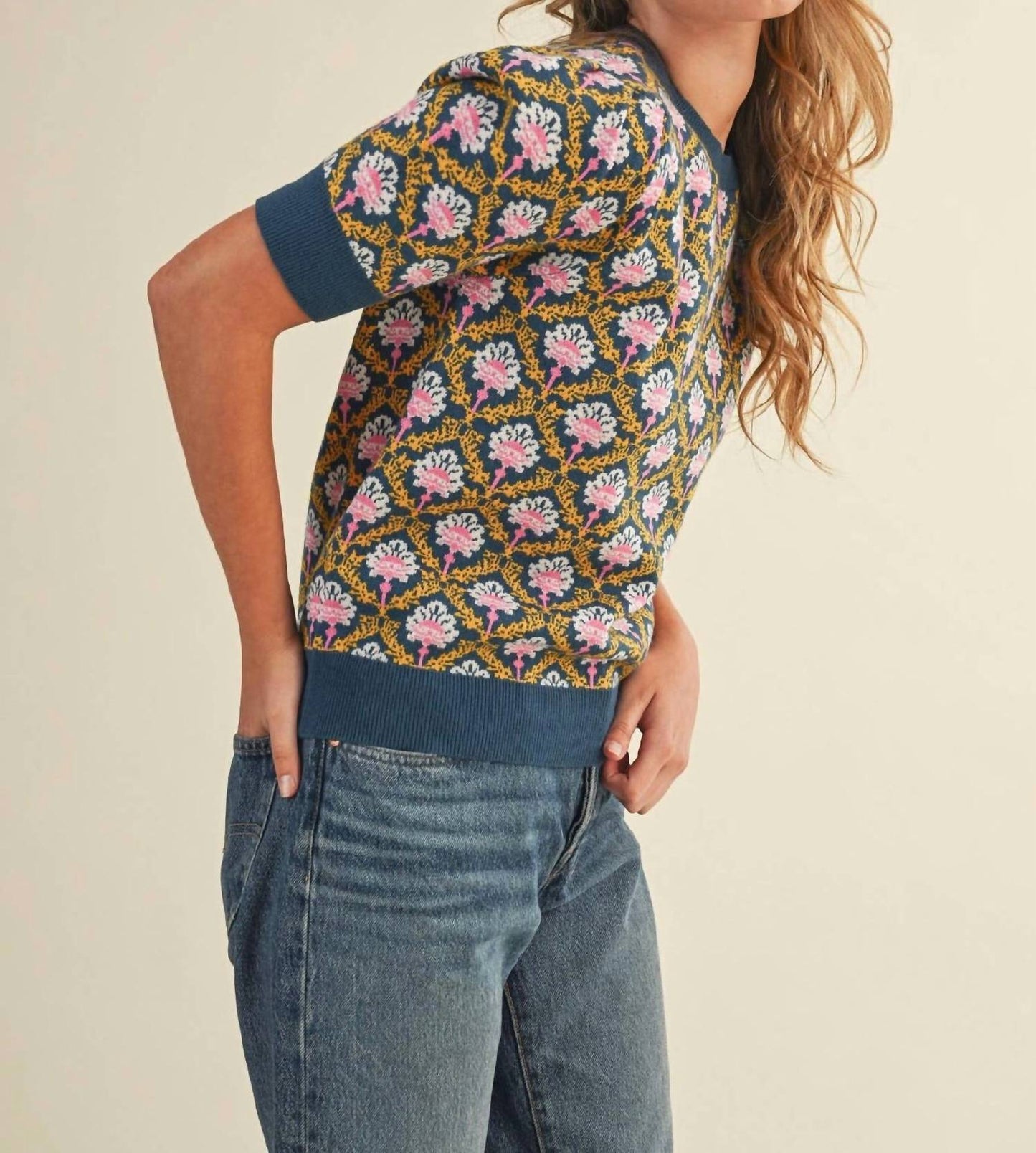&Merci - Brandy Floral Knit Sweater