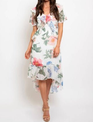 Collective Rack - Vestido midi com babados florais
