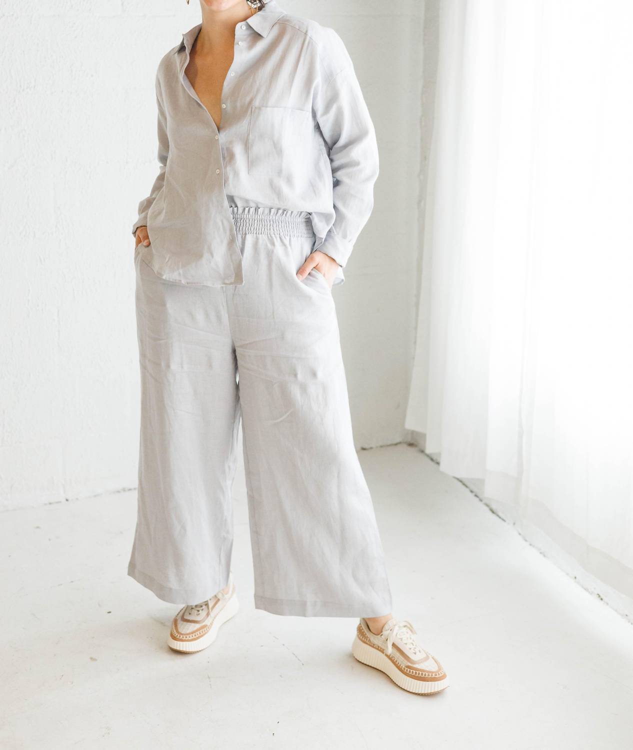 Grade & Gather - Oversized Linen Shirt