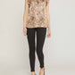 Entro - Floral & Leopard Ruffle Top