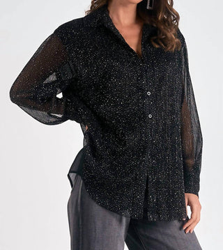 Elan - Blusa oversized de manga comprida