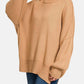 Zenana - Side Sit Oversize Sweater