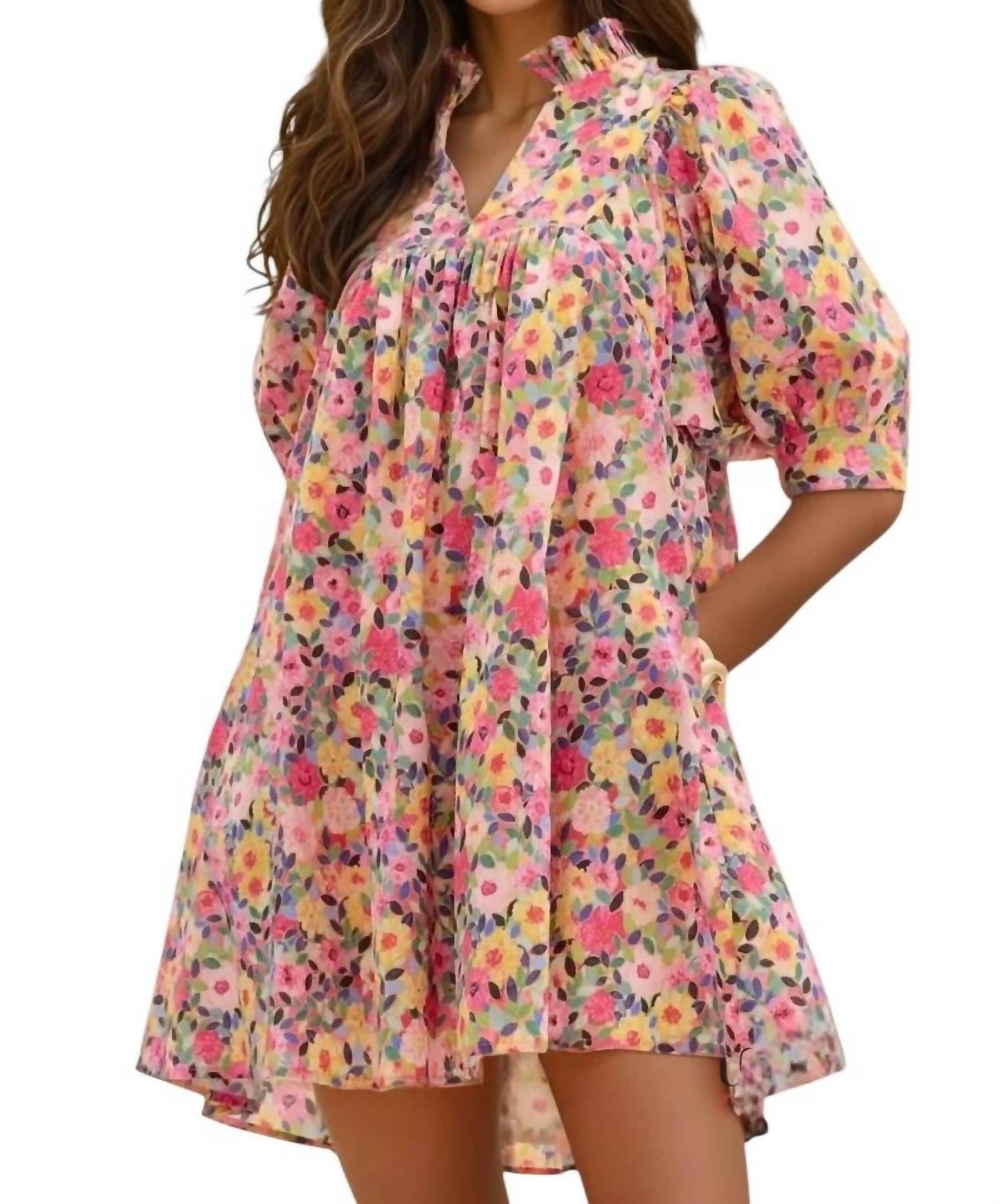 Entro - Angela Floral Print Mini Dress