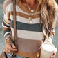 Dear Lover - Round Neck Colorblock Knit Sweater