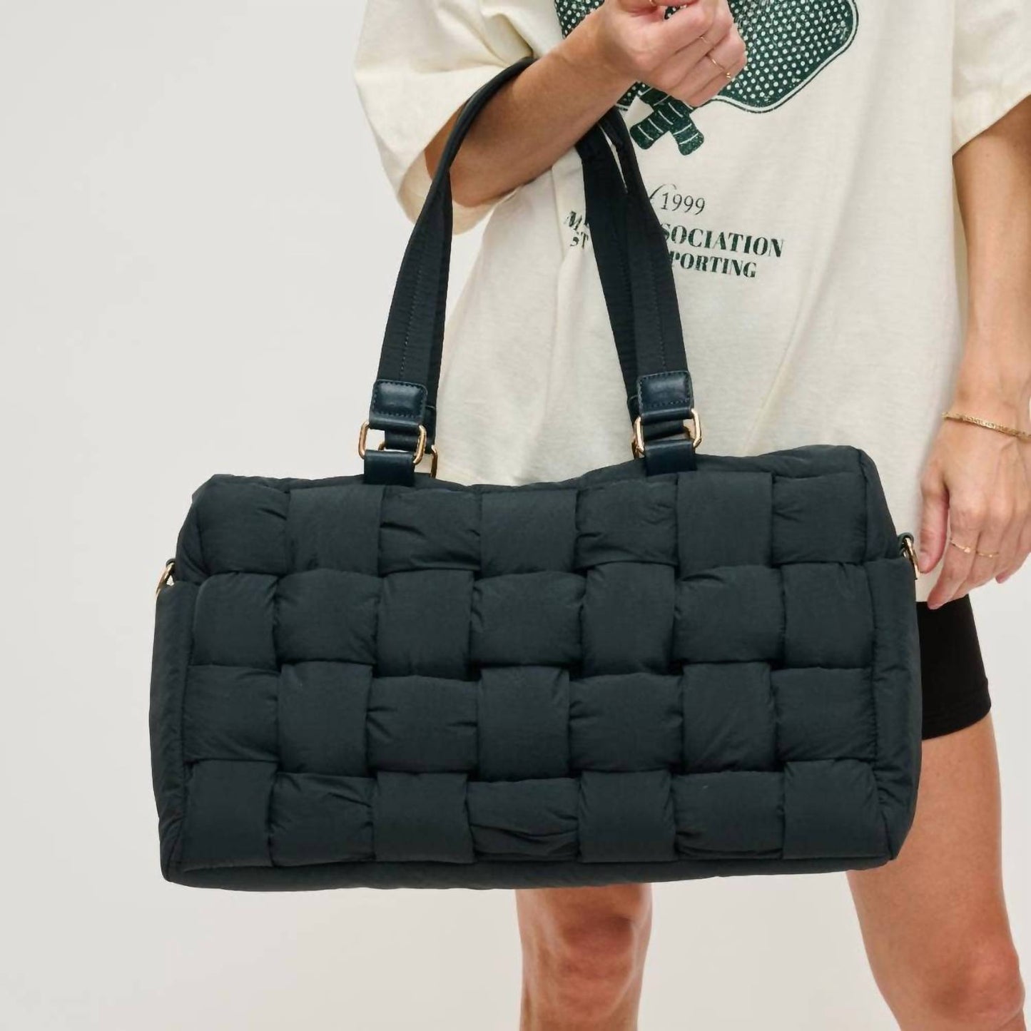 Urban Expressions - Serena Woven Nylon Travel Duffel Weekender Bag