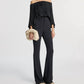 A.L.C. - Sienna Satin Pleated Off Shoulder Top