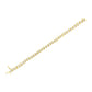 10K Yellow Gold Plated .925 Sterling Silver 7.0 cttw 2-Prong Set Round Brilliant Cut Diamond "S" Link Bracelet (J-K color, I1-I2 clarity) - 7"