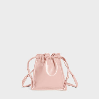 Lemiz - Bolsa feminina mini Bowie com cordão e tiracolo de couro