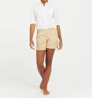 Spanx - Shorts de sarja elástica de 6"