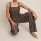 Anniewear - Leopard Print Fancy Wide Leg Pants