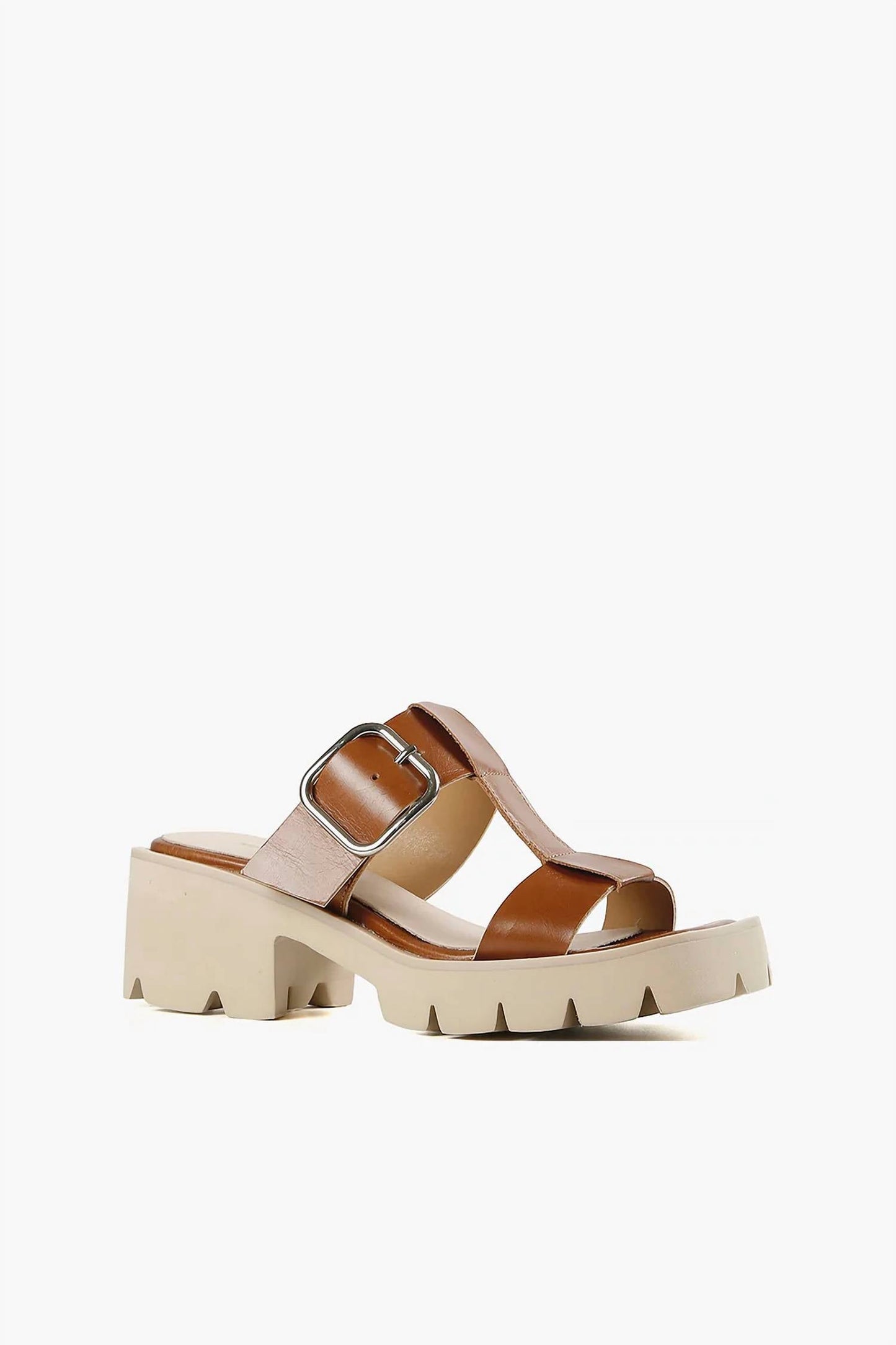 All Black - Women's Buckle Lugg Mule