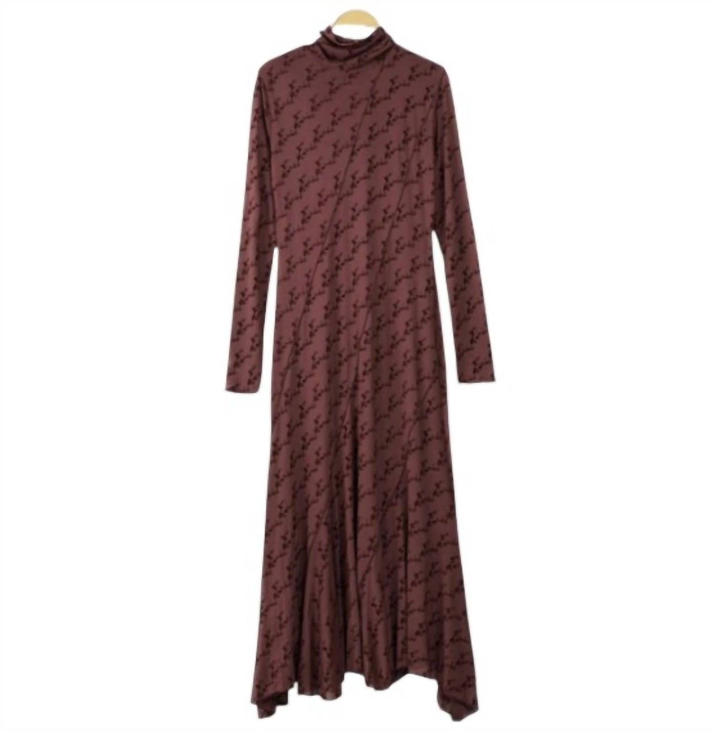 Mima Rosso - Velvet Print Mesh Dress