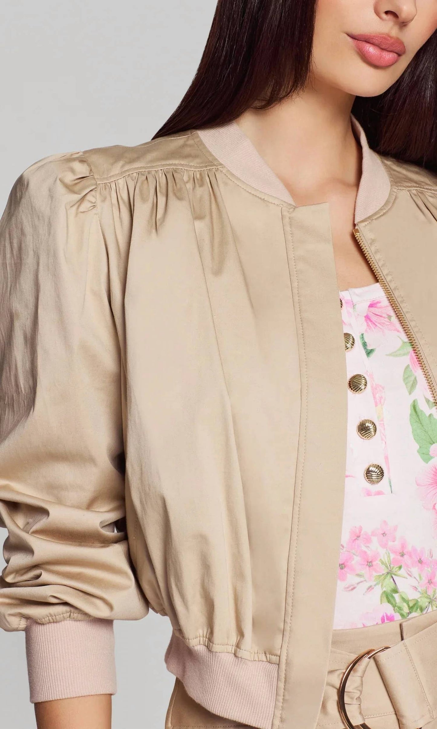 Generation Love - Sariah Sateen Bomber Jacket
