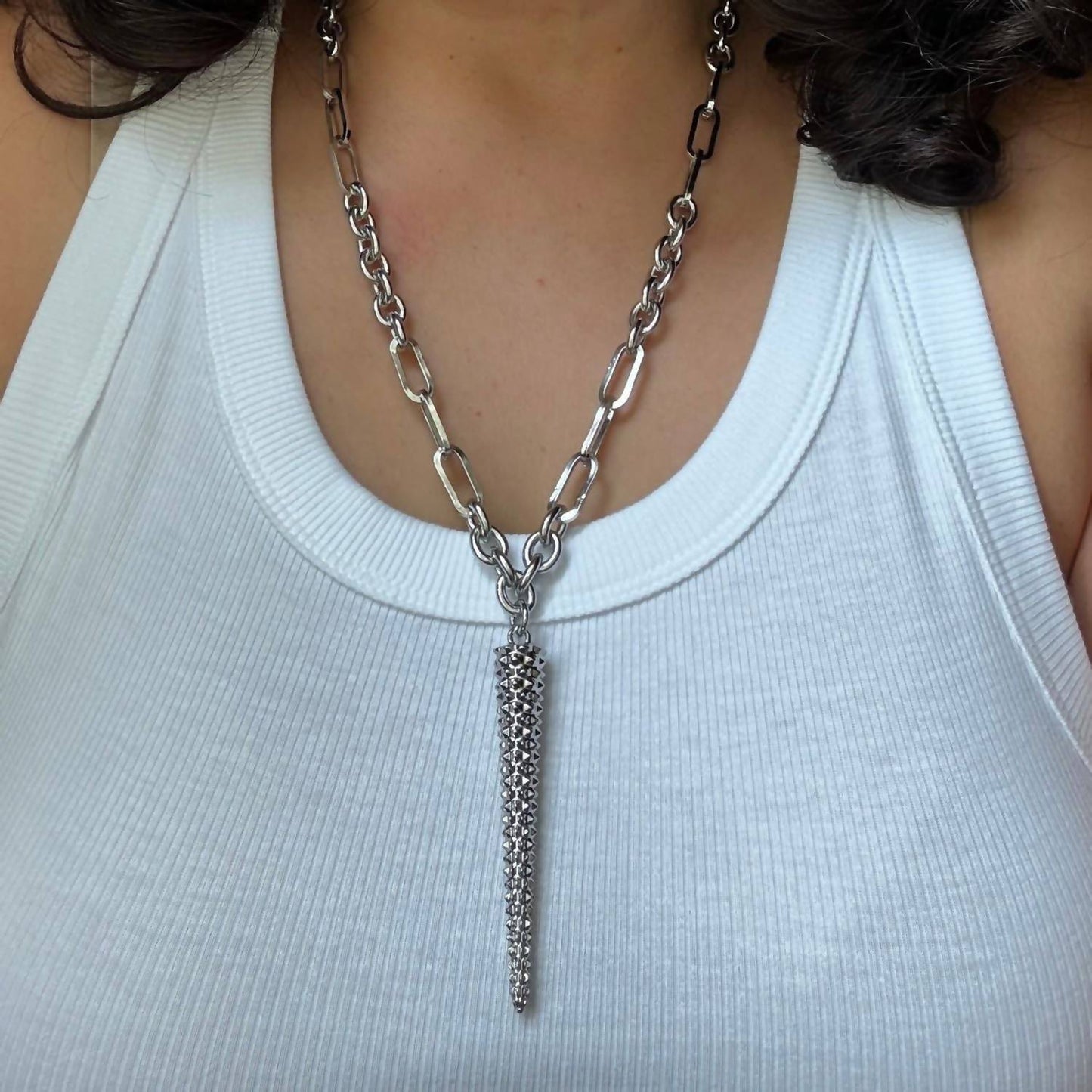 Jagged Halo Jewelry - Women's Artemis Studded Spike Pendant Necklace