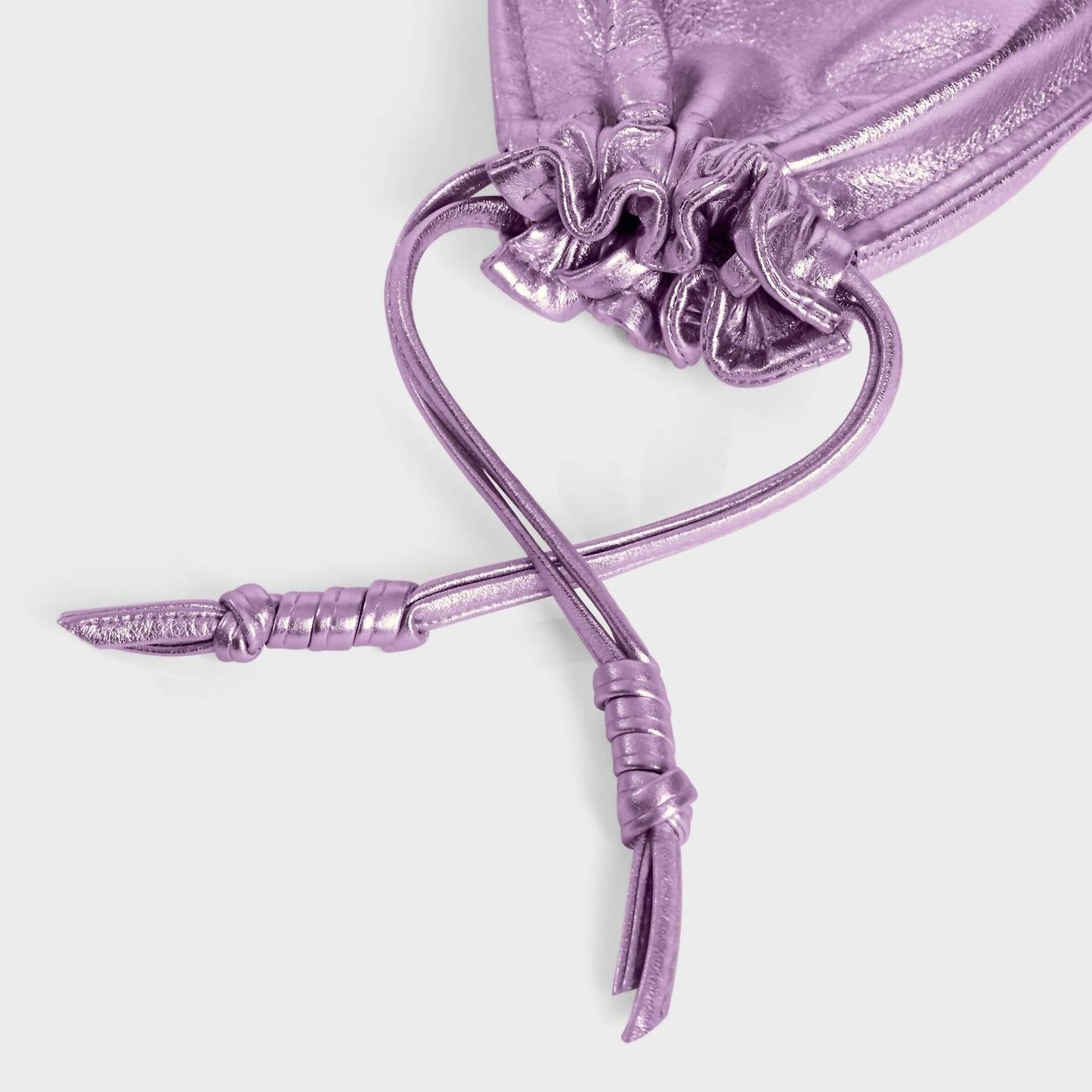 Lemiz - Women's Mini Bowie Drawstring Leather Bag