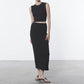 Enza Costa - Textured Jacquard Cropped Tank Top