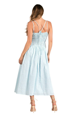 Elan - Vestido longo listrado com alças finas