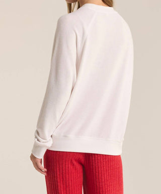 Z Supply - Blusa Raglan de Manga Longa Cassie Peace and Joy