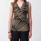 Joseph Ribkoff - Tropical Print Waist Sash Flared Top