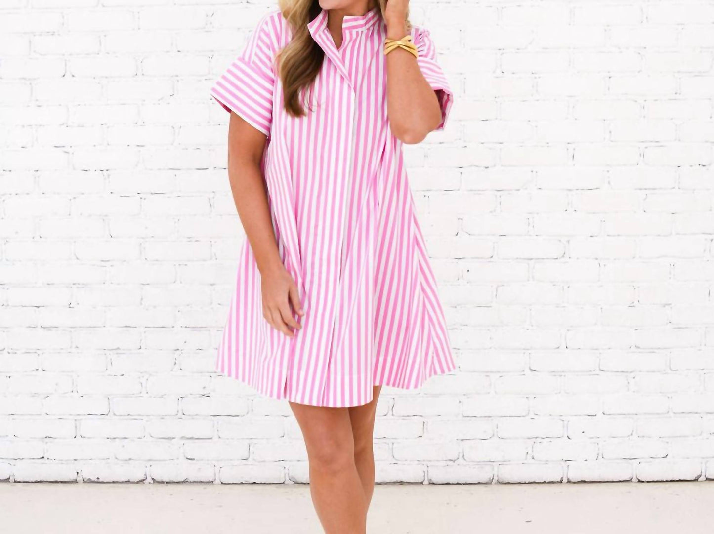 Caryn Lawn - Margot Striped Mini Dress
