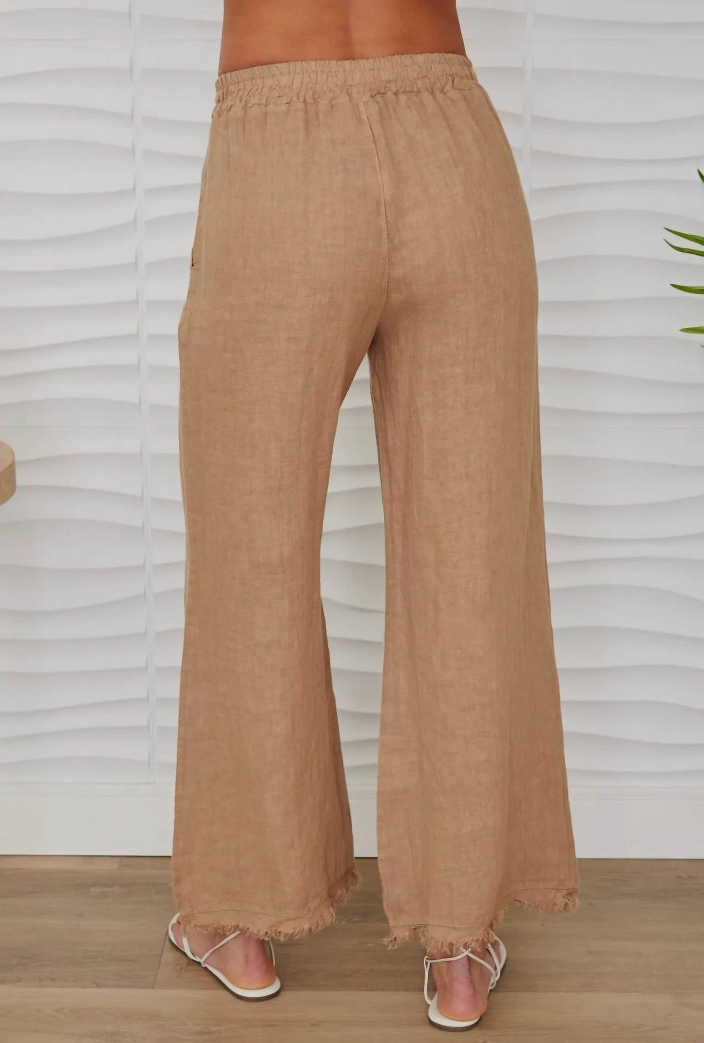 Milio Milano - Tina Linen Distressed Hem Pants