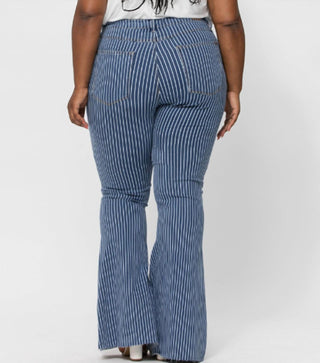 Judy Blue - High Waist Pin Stripe Super Flare Jeans