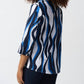 Joseph Ribkoff - Woven Abstract Print Trapeze Top