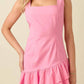 Baby Pink - Drop Pleated Mini Dress