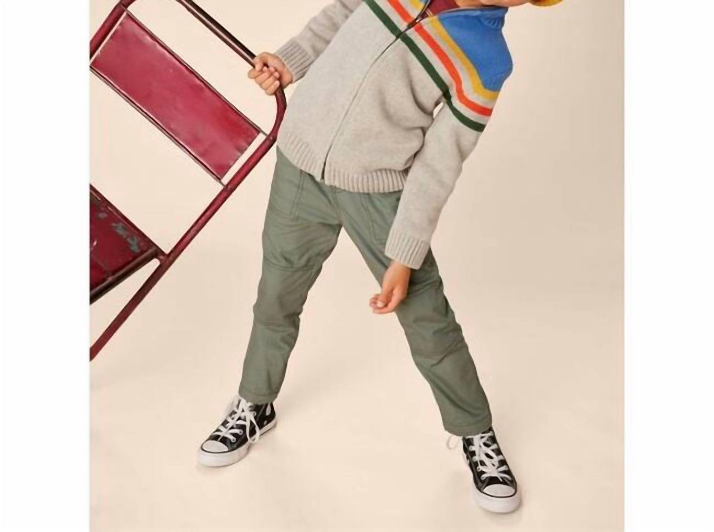 Tea Collection - Striped Traveler Zip Sweater