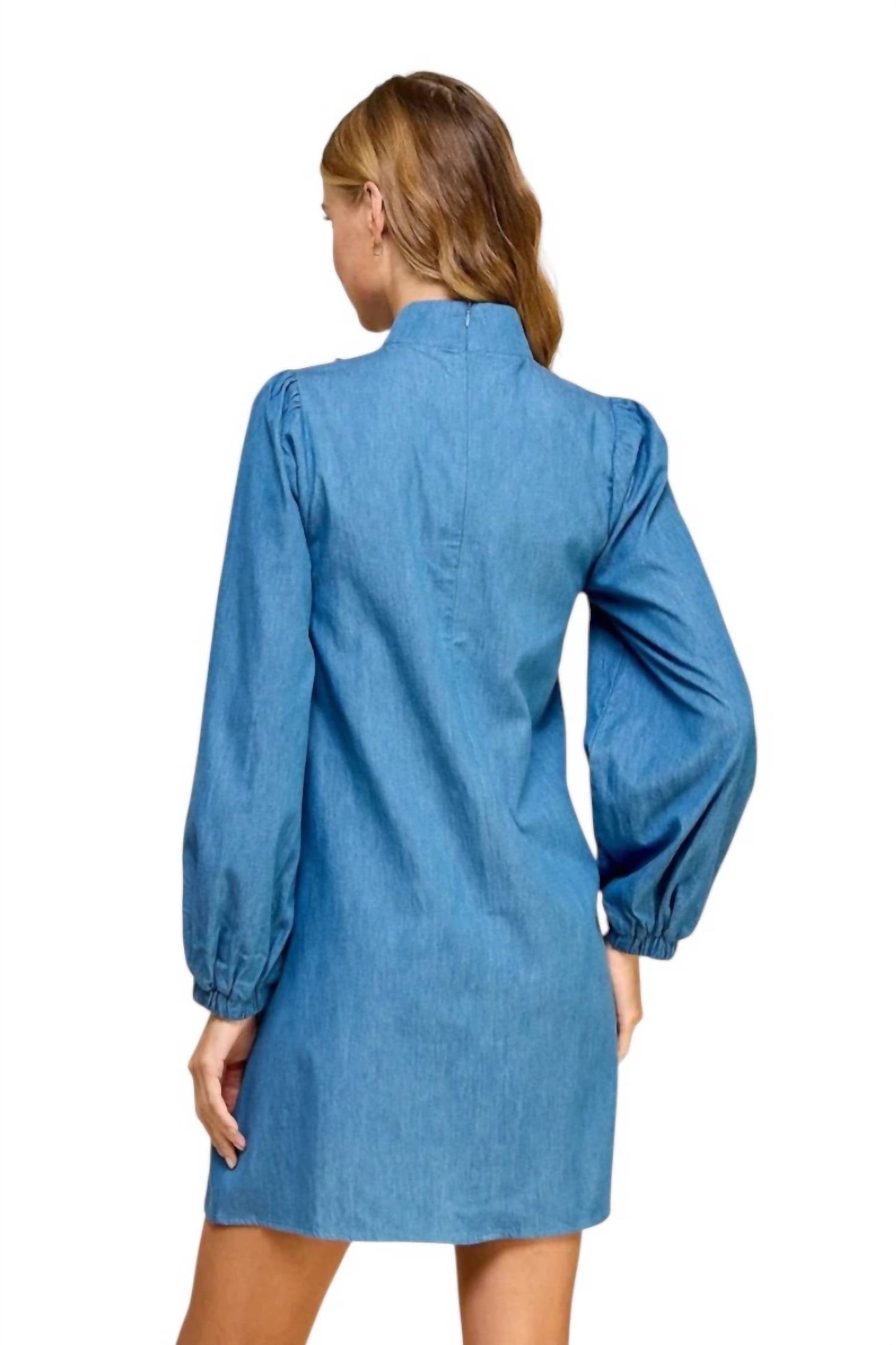 Tcec - Bow Tie Denim Mini Dress