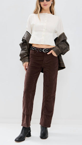 Free People - Risk Taker Mid-rise Cord Jeans