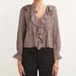 Dôen - Hardy Delphine Printed Ruffled Blouse