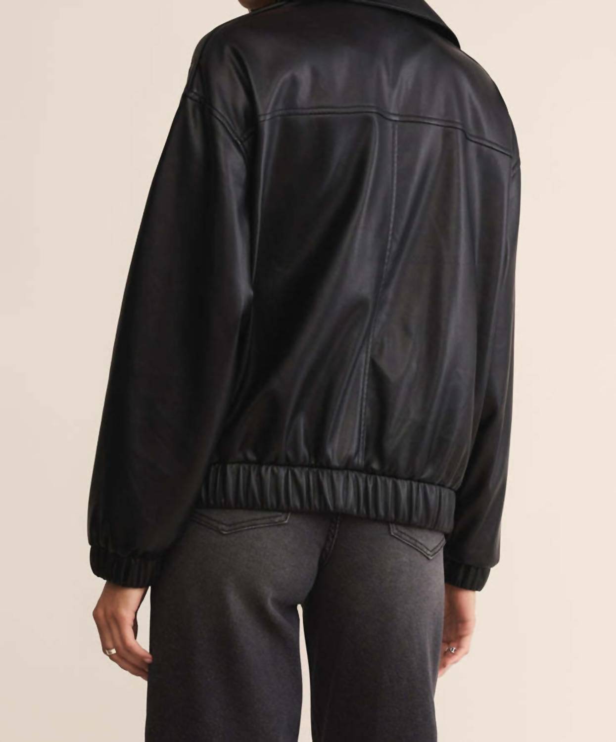 Z Supply - Idols Faux Leather Bomber Jacket