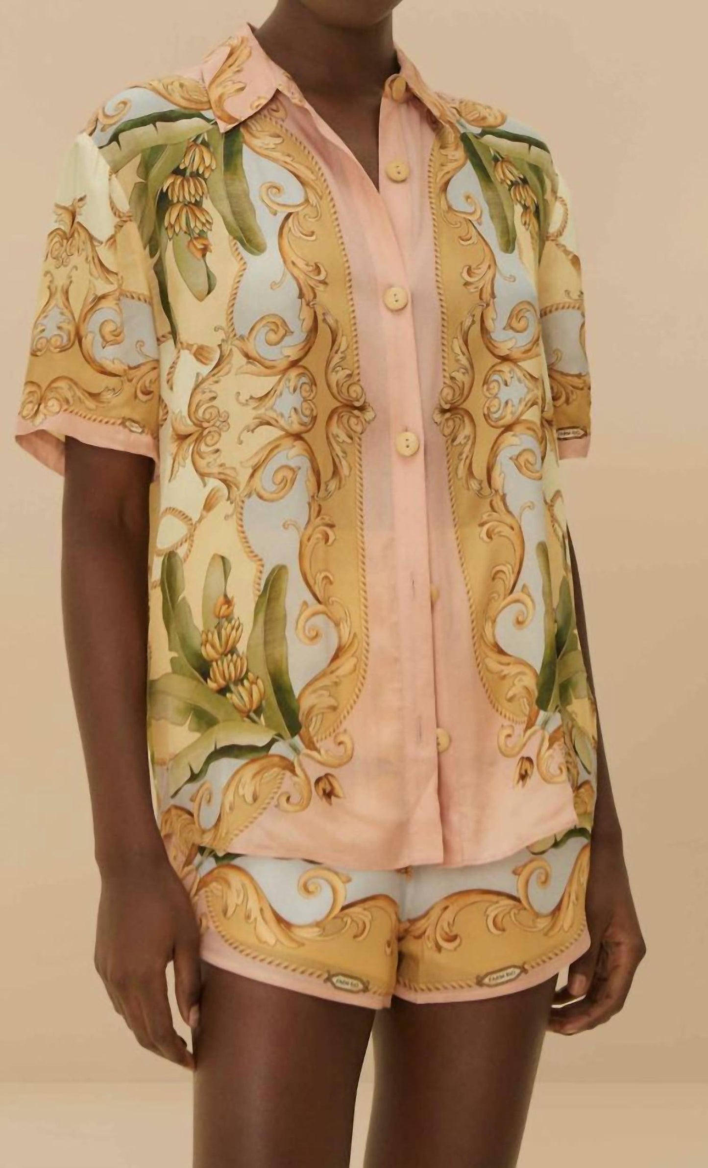 Farm Rio - Multicolor Banana Royalty Kaleidoscope Shirt