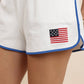 Sadie & Sage - Patriotic Contrast Flag Shorts