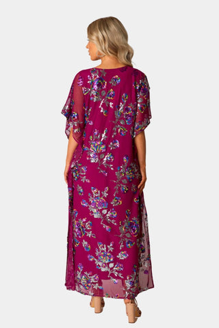 Buddylove - Vestido Caftan Atlas com Lantejoulas