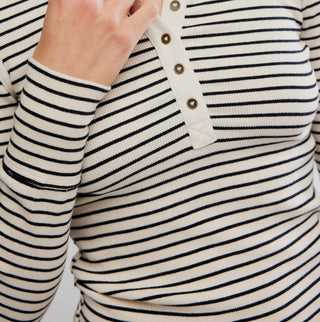 Free People - Lake Henley Stripe Tee