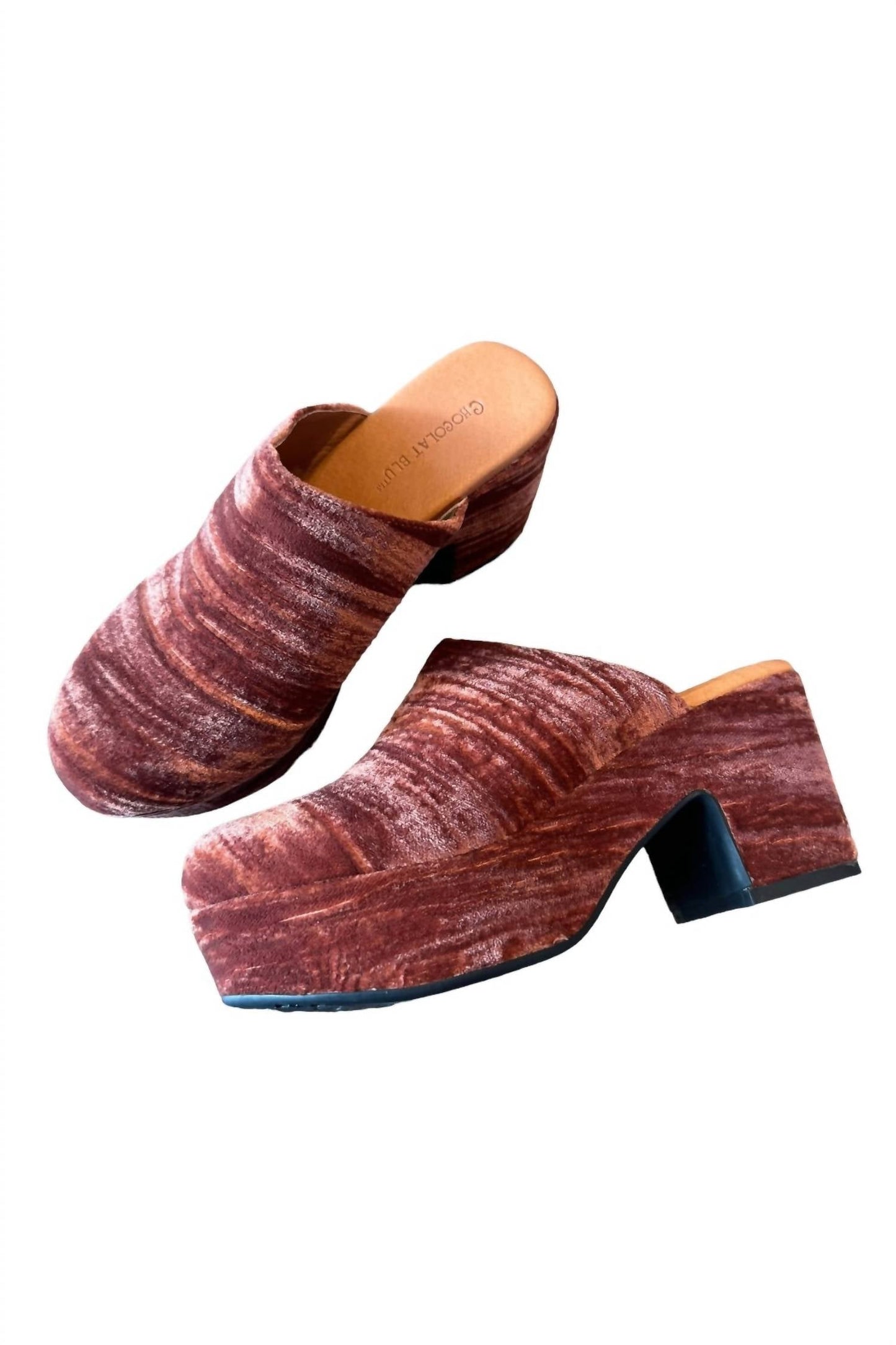 Chocolat Blu - Women's Ginette Velvet Upper Clog