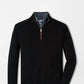 Peter Millar - Suéter masculino com acabamento em camurça e zíper 1/4 com crista de outono