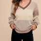 Anniewear - Color Block Sweater Top