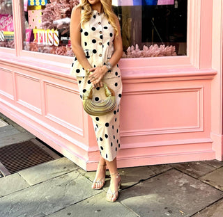 Aureum - Polka Dot Midi Skirt